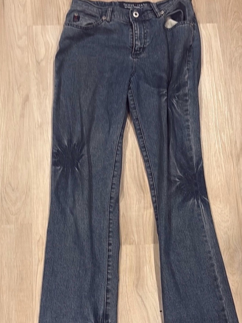Guess Women's Dark Indigo Flare Jeans vintage